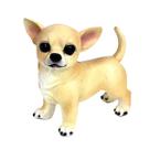 Cachorro Chihuahua Decoração Realista Resina casa Jardim