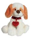 Cachorro Com Colar De Coração - 26Cm