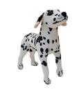 Cachorro dálmata realista de pelúcia em pé 43cm
