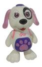 Cachorro Dançante Brinquedo Musical Dança Mexe Luz E Som Rosa