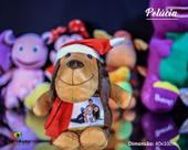 Cachorro de pelúcia com gorro
