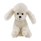 Cachorro de Pelúcia Poodle Branco com Laços 25cm
