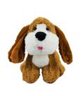 Cachorro Fofinho Marrom Orelhudo 24cm - Pelúcia