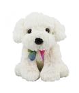 Cachorro Pelúcia Branco Sentado 20cm Cachorro Pelúcia Branco Sentado 20cm
