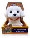 Cachorro Playfull Pets Branco Com Osso Anda e Late - Toyng