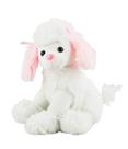 Cachorro Poodle Branco Sentado 20cm - Pelúcia
