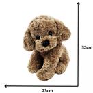 Cachorro Poodle Marrom Sentado 34cm Pelúcia Fofytoys - DRINA