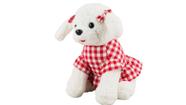 Cachorro Poodle Sentado Vestido Vermelho 31cm - Pelúcia Cachorro Poodle Sentado Vestido Vermelho 31cm - Pelúcia