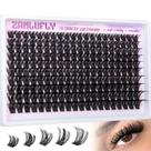 Cachos de cílios zanlufly Wispy Volume 200 unidades D-Curly 10-18 mm