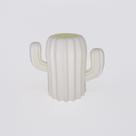 Cacto decorativo de plástico para casa, eventos e escritorio e vaso de flores - Branco