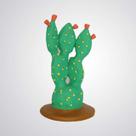 Cactos Decorativo com espinhos e Flor Cactos Decorativo com espinhos e Flor