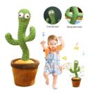 Cactus Dançante de Pelúcia, com Musica, Cacto que Toca Musica e Dança, Recarregavel, Toca Musica