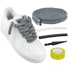 Cadarços de sapato Endoto Thick Rope para Air Force 1 cinza 8,5 mm