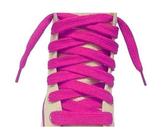 Cadarços St. Louis Braid Co. Rosa neon trançado tubular plano