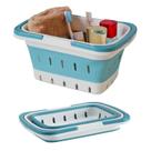 Caddie de banho de plástico dobrável portátil MINDFARGE Blue, 1 pacote