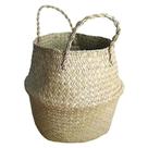 Caddies de armazenamento doméstico 22x20 cm flor planta ervas marinhas tecido armazenamento cesta de vime potes de palha saco decoração de casa
