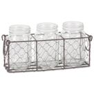 Caddy com vasos DII Chicken Wire Farmhouse Vintage Bronze