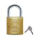 Cadeado 30mm Papaiz Cr30 KA1 Alta Segurança Em Aço Resistente Com Chaves Ideal Para Portão Porta Armário Mala E Uso Externo