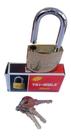 Cadeado 38mm Com 3 Chaves Tri-Angle Dourado Malas Correntes Armários