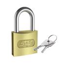 Cadeado 45mm Zamac Stam Latonado E-coat com 2 Chaves - Alta Segurança e Resistência