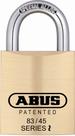 Cadeado ABUS 83/45-300 S2 Schlage 45 mm em latão para todos os climas Cadeado ABUS 83/45-300 S2 Schlage 45 mm em latão para todos os climas