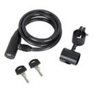 Cadeado Bicicleta 6Mm 100Cm Aço Silicone Chave Bike Preto