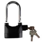 Cadeado C/ Alarme Sonoro Sirene Antifurto + 3 Chaves A Laser