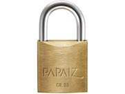 Cadeado Chave Papaiz Clássica Standard CR25 - 25mm Amarelo e Cromado