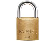 Cadeado Chave Papaiz Clássica Standard CR35 - 35mm Amarelo e Cromado