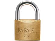 Cadeado Chave Papaiz Clássica Standard CR40 - 40mm Amarelo e Cromado