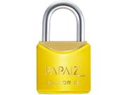 Cadeado com Chave 20mm Latão Amarelo Color Line Papaiz