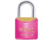 Cadeado com Chave 20mm Latão Rosa Color Line Papaiz