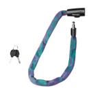 Cadeado corrente 4mm x 750mm rainbow revestido em nylon para bicicleta patinete mtb urbana