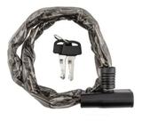 Cadeado Corrente Bike Com Chave 80cm Aço Resistente Preto