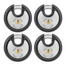 Cadeado DAYGOS Heavy Duty, disco de 70 mm com 8 chaves (pacote com 4)