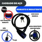 Cadeado De Bicicleta Bike Com 2 Chaves Resistente Super Aço Cor Azul
