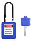 Cadeado de bloqueio haste plastica 6,3mm ch38 cd azul tagout