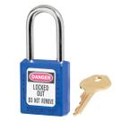Cadeado de segurança Master Lock 410BLU Lockout Tagout com chave Cadeado de segurança Master Lock 410BLU Lockout Tagout com chave