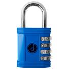 Cadeado Desired Tools, código de 4 dígitos, azul à prova de intempéries