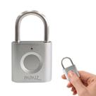 Cadeado Digital Com Biometria Cf30 Prata Papaiz Antifurto Armário Mala Mochila