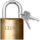 Cadeado Dourado 20mm Com 2 Chaves Glory