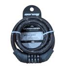 Cadeado Espiral Genesi 1mx10mm com Segredo Cabo de Aço Revestido para Bicicleta