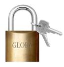 Cadeado Glory com 3 Chaves - 32mm - Dourado - 2 Peças
