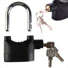 Cadeado Grande Com Alarme Sonoro Anti- Furto A Prova De Água Cor Preto Cadeado Grande Com Alarme Sonoro Anti- Furto A Prova De Água Cor Preto