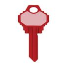 Cadeado Key Blank Hillman Write-On-It House em latão vermelho Cadeado Key Blank Hillman Write-On-It House em latão vermelho