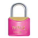 Cadeado Latão Termo Plástico Cromado 25 Rosa - 0102250 - PAPAIZ