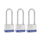 Cadeado Master Lock 1TRILJ Outdoor Silver, pacote com 3 chaves