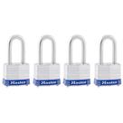 Cadeado Master Lock 3QLF Outdoor com chave, pacote com 4 chaves