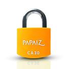 Cadeado Papaiz em Alumínio de 30mm CA30 - Laranja