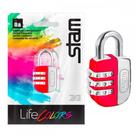 Cadeado Para Mala Stam Life Colors Com Segredo 25Mm Vermelho Cadeado Para Mala Stam Life Colors Com Segredo 25Mm Vermelho